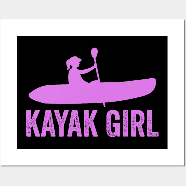 Kayak Girl Funny Womens Kayaking Wall Art by DragonTees